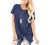 SAMPEEL Women's Casual Shirts Twist Knot Tunics Tops