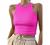 Artfish Women Casual Basic Sleeveless High Neck Rib-Knit Y2k Crop Tank Top