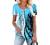 Womens Henley V Neck Casual Blouse Button Down T Shirts Flare and Flowy Tops