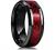 King Will Dragon Men's 8mm/6mm/5mm Red/Green Carbon Fiber Black Celtic Dragon Tungsten Carbide Ring Comfort Fit Wedding Band