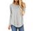 HIYIYEZI Fall Tops for Women Long Sleeve Side Split Casual Loose Tunic Top