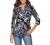 CEASIKERY Women's 3/4 Sleeve Floral V Neck Tops Casual Tunic Blouse Loose Shirt 008