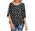 Neineiwu Womens Casual Scoop Neck Loose Top 3/4 Sleeve Chiffon Blouse Shirt Tops