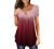 Women's V-Neck Henley T Shirt Flowy Pleated Tunic Blouse Summer Tops Floral Solid Button Down Short Sleeve Tee Shirts