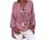 Womens Cotton Linen Shirts Plus Size Tops Trendy Printed Roll Sleeve T-Shirt V-Neck Loose High Low Flowy Blouse Tunics