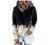 Hoodies for Women Tie Dye Button Down Sweatshirts Drawtsring Pullovers Oversized Hooed Shirts Tops with Pockets