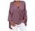 Women Plus Size Linen Shirts Roll Sleeve Notch V-Neck T Shirts Plain Floral Print Loose High-Low Hem Tunic Tops Blouse