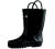 OAKI Kids Waterproof Rubber Rain Boots with Easy-On Handles