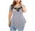 SNKSDGM Women Retro Polka Dot Knot Front Flowy Pleated Tunic Tops Deep V Plus Size Ruffle Sleeve T Shirts Casual Office Shirt