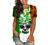 St Patrick's Day Tie Dye Crew Neck T Shirts for Women Funny Green Gnome Clover Print Short Sleeve Graphic Tees T-Shirt