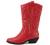 Soda Women's Red Reno Western Cowboy Pointed Toe Knee High Pull On Tabs Boots