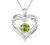 CDE Forever Love Heart Pendant Necklaces for Women 925 Sterling Silver with Birthstone Zirconia, Birthday Anniversary Jewelry Gift for Women Wife Girls