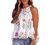 Halter Blouse for Women Summer Floral Print Sleeveless Shirts Tank Top Rufflefd Hem Blouses Pom Pom Flowy Tunic Tops