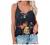 Womens Summer Tops Fashion V-Neck Spaghetti Strap Tank Tops Trendy Camisole Loose Fit Blouse Shirts with Cute Printing