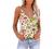 Womens Summer Tops Fashion V-Neck Spaghetti Strap Tank Tops Trendy Camisole Loose Fit Blouse Shirts with Cute Printing