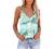 Womens Summer Tops Fashion V-Neck Spaghetti Strap Tank Tops Trendy Camisole Loose Fit Blouse Shirts with Cute Printing