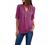 Women's Casual Chiffon Shirts Zip V Neck Roll Up Cuffed Long Sleeve Blouse Tops Summer Business Work Plain Tunic Top