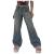 MASZONE High Waisted Jeans for Women Y2K Fashion Wide Leg Denim Pants Loose Back Butterfly Print Straight Trousers Jeans