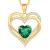 CDE Heart Necklaces for Women Gold-Plated 925 Sterling Silver Birthstone Pendant Necklace Birthday Jewelry Gifts for Women Girls Her Sister Friends