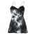 ZAFUL Women's Sexy Mini Party Club Satin Dress Spaghetti Strap Cowl Neck Slip Short Dress