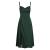 ZAFUL Women's Sexy Spaghetti Straps Side Slit Stain Cami Dress A Line Solid Party Club Hoilday Slip Dress