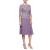 Alex Evenings Women's Plus Size Tea-Length Lace Mock Dress