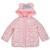 Disney Girl's Minnie Mouse Print Hooded Puffer Jacket with Ears and Bow