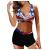 YALFJV Bathing Suit for Women Push Up Cropped Tops Swimsuit with Boyshorts Tummy Control Athletic Surfing Two Piece Swimwears