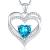 CDE Heart Necklaces for Women Gold-Plated 925 Sterling Silver Birthstone Pendant Necklace Birthday Jewelry Gifts for Women Girls Her Sister Friends