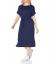 Simier Fariry Women's Hide Belly Blouson Knee Length Dress with Pockets