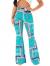 SOLY HUX Women's Print Elastic High Waisted Flare Leg Bell Bottom Pants