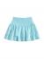 SheIn Women's Solid Shirred High Waist Layered Ruffle Hem Flared Mini Skirt