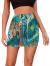 Verdusa Women's Floral Mesh Overlay Elastic Waist Bodycon Mini Skirt