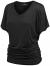 Made By Johnny MBJ Women's Solid Short Sleeve Boat Neck V Neck Dolman Top with Side Shirring