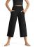 Tmustobe Womens Lounge Yoga Capris Pants Bootleg Tummy Control High Waist Workout Flare Crop Pants with Pockets