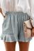 NEYOUQE Womens Cotton Linen Casual Summer Elastic Waist Comfy Shorts with Pocket