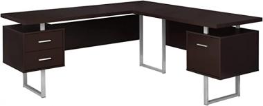 Monarch Specialties Computer 70"L Desk Left or Right Facing - Capuccino