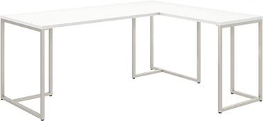 Bush Business Furniture Office by Kathy Ireland Method L Shaped Desk with 30W Return, 72W, White