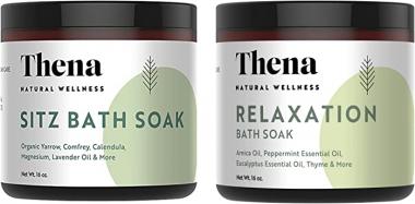 THENA Organic Sitz Bath Soak and Organic Muscle Soak for Relaxation Bundle