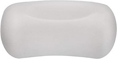 Waterproof Foam Padded Spa Bath Pillow Hot Tub Head Back Cushion - Ergonomically Contoured White Head and Neck Support Bath Pillow for Bathtub, Home Spa Tub