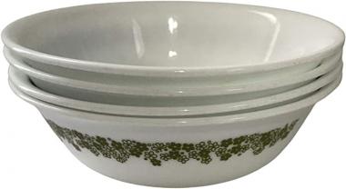 Corelle Spring Blossom (Crazy Daisy) Coupe Cereal/Soup Bowl - Four (4) Bowls