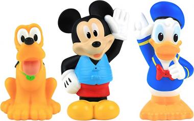 Disney Junior Mickey Mouse Bath Toy Set, Includes Mickey Mouse, Donald Duck, and Pluto Water Toys, Amazon Exclusive, by Just Play