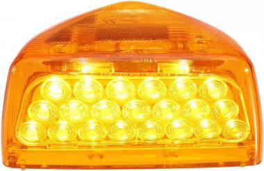 Partsam 1PC for Peterbilt Amber Headlight LED Turn Signal Indicators and Running Light 31LED, for Peterbilt 379 359 357 365 378 Rectangle headlight Turn Signal Lights P/T/C - Amber Lens RH or LH