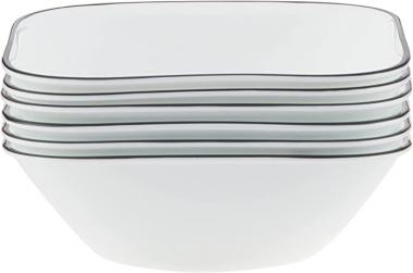 Corelle Square Simple Lines 22-Ounce Bowl Set (6-Piece)