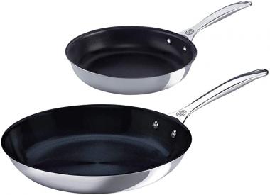 Le Creuset Tri-Ply Stainless Steel Nonstick Fry Pan Set, 2 pc. (8" Fry Pan & 10" Fry Pan)