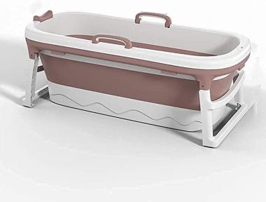 WRMIGN Adult Bathtub Portable Shower Seat Tub Soaking Tub Collapsible Household SPA Massage Bath Barrel for Bathing Save Space