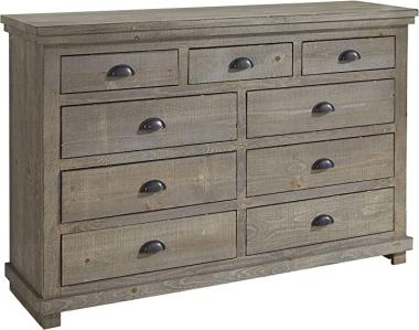 Progressive Furniture Willow Drawer Dresser, Weathered Gray