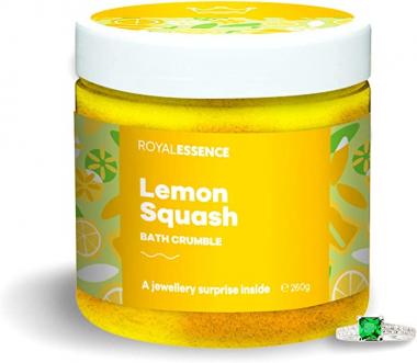 Royal Essence Lemon Squash Bath Crumble with Jewellery Inside (Surprise 925 Sterling Silver Jewellery Valued at $50 to $3,000)Ring Size 7