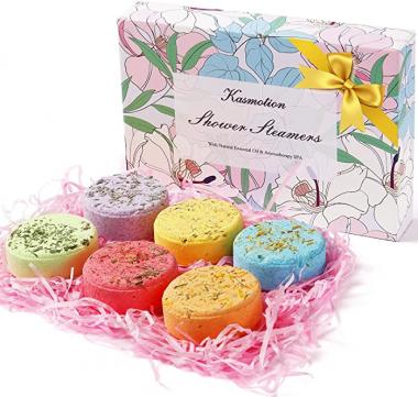 Shower Steamers, 6 Pcs Shower Bombs Gift Set, Bath Bomb Aromatherapy with Essential Oils for Relaxation & Home Spa, Great Spa Gift for Mother's Day, Birthday, Shower Tablets for Women, Mom, Girlfriend