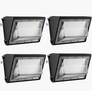 4PACK Dusk to Dawn 120W LED Wall Pack Light Fixture, 15600LM 600-800W HPS/HID Equivalent, 5000K Daylight Commerical/Industrial Outdoor Security Lighting, ETL for Parking Lot,Warehouse,Entrance